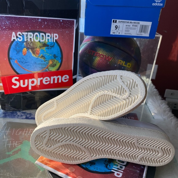 🆕 - Adidas Superstar 80s Recon - Flat White M 9.5 - Picture 7 of 8